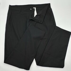 Fabletics The Only Pant Mens 34x32 Black Tapered Fit Stretch Zip Pocket Chino
